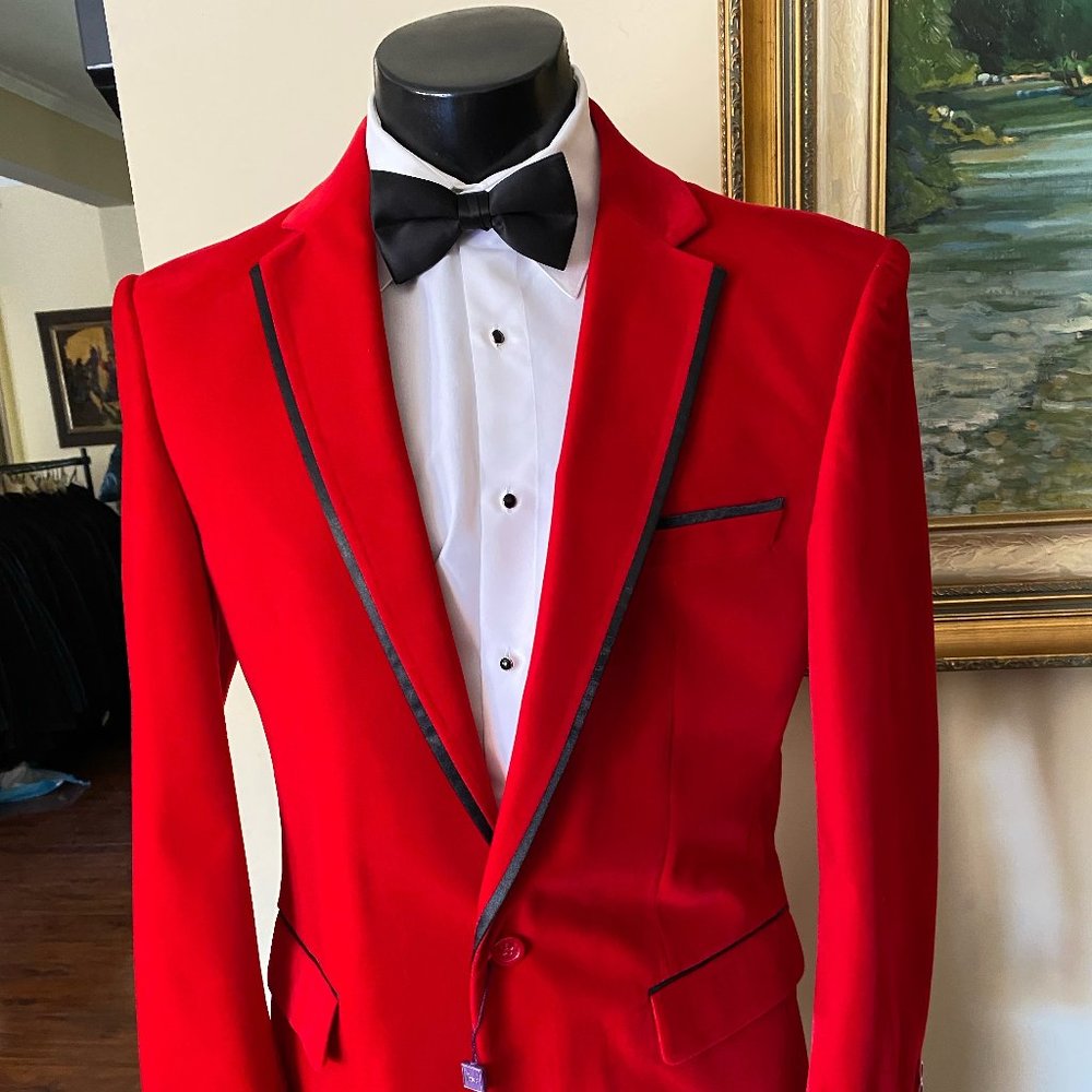BRAND NEW XL Red Velvet Vinci Men's Dinner Jacket